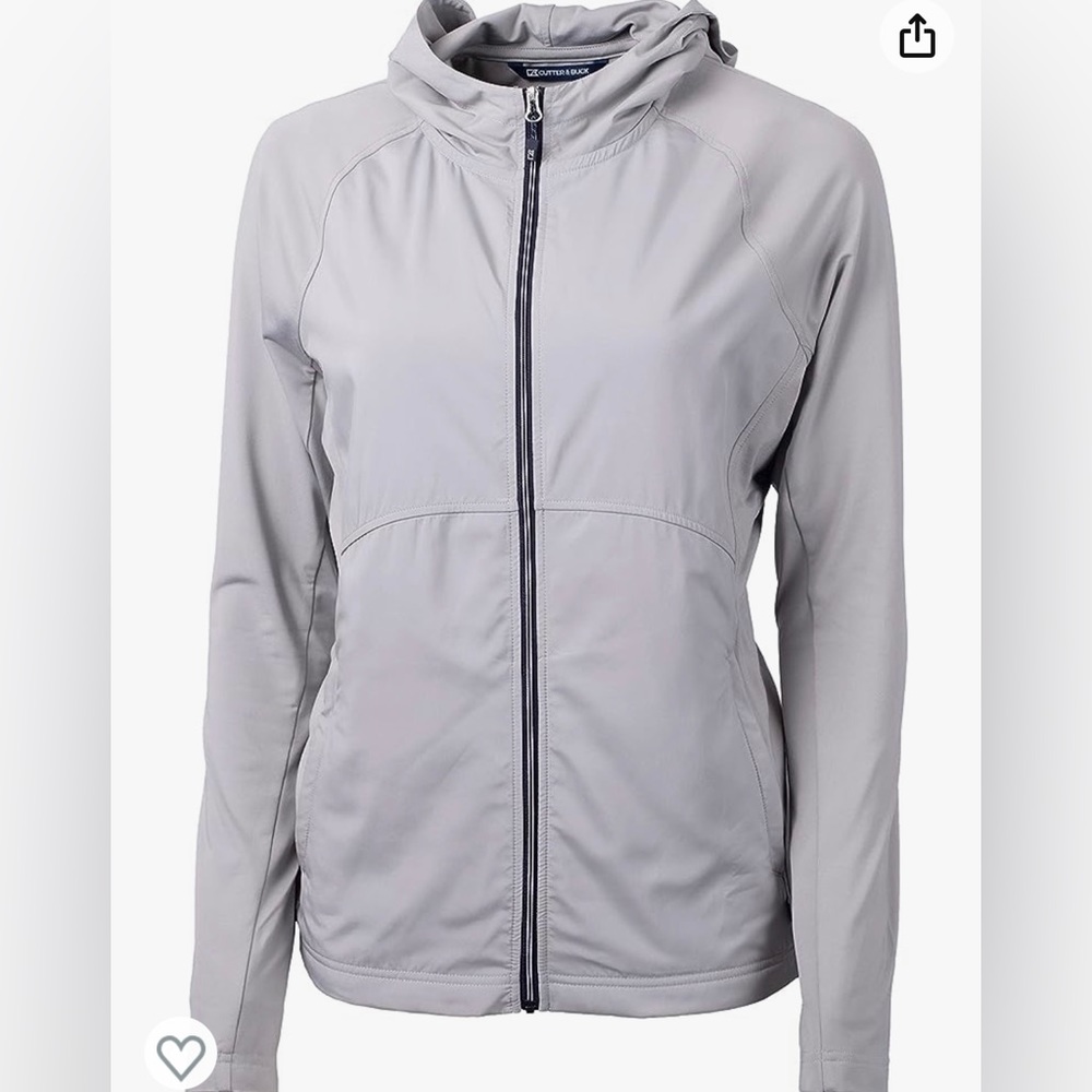 NWT: Cutter & Buck - Women’s Adapt Hybrid Full Zip Hoodie - Gray